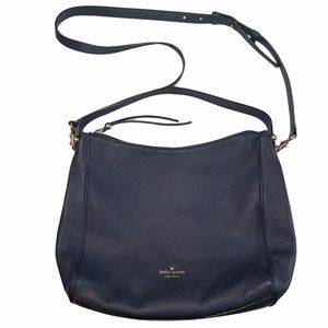 Kate Spade Navy Pebbled Leather Crossbody Purse